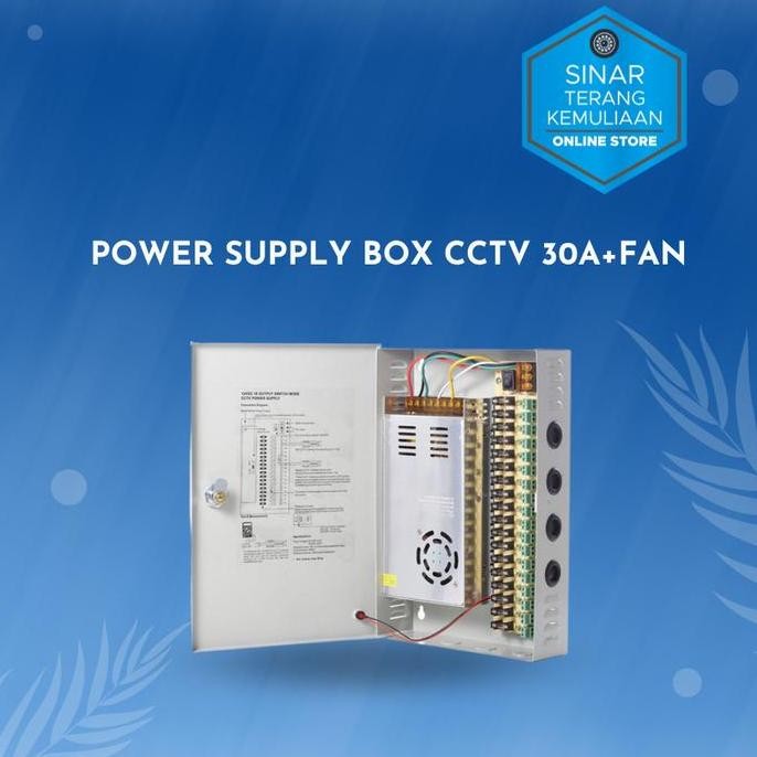 Premium BOX POWER SUPPLY CCTV / POWER SUPPLY BOX CCTV 30A+FAN Promo