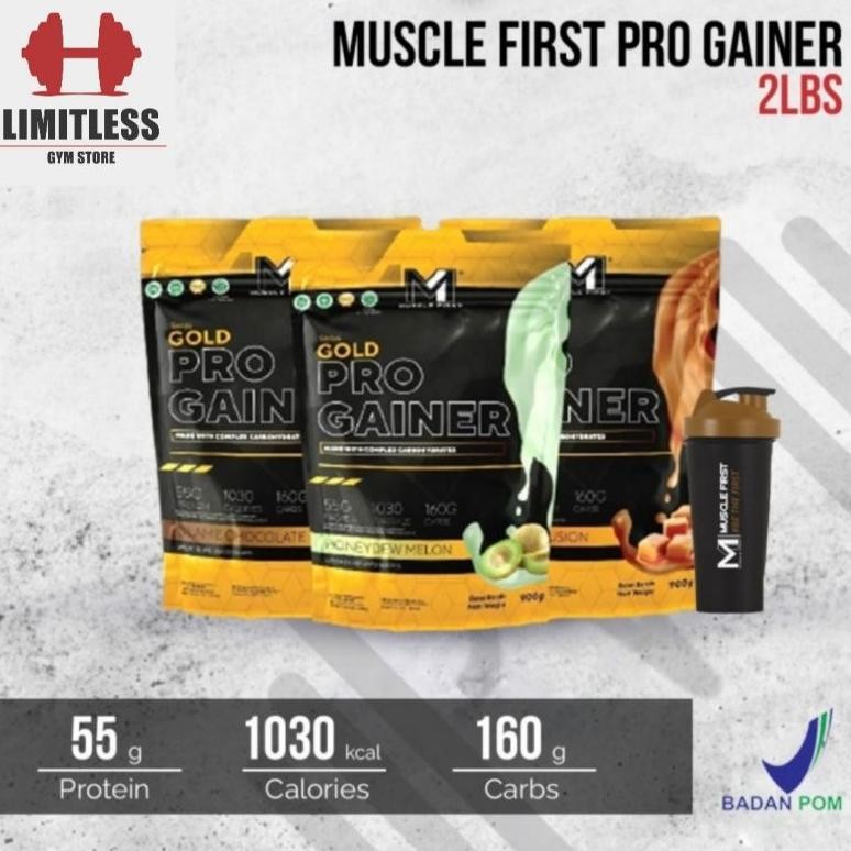 Muscle First Pro Gainer 2 Lbs Bpom Halal Musclefirst Mass Weight Gain Untuk Pemula Fitness Original
