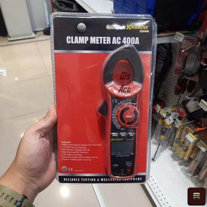 TERBARU - KRISBOW Digital Clamp Meter AC 400A / Tang Ampere Digital