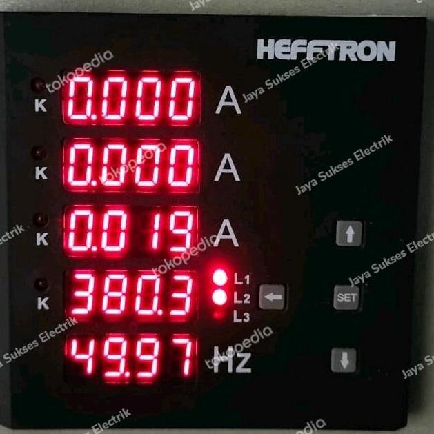PROMO DISKON - Hefftron Digital Multimeter 3Phase 3UIF Ampere,Volt dan Frekuensi AVHZ