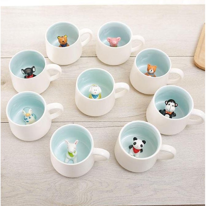 Gelas Mug minum drink lucu cute karakter hewan keramik gift hadiah HARA