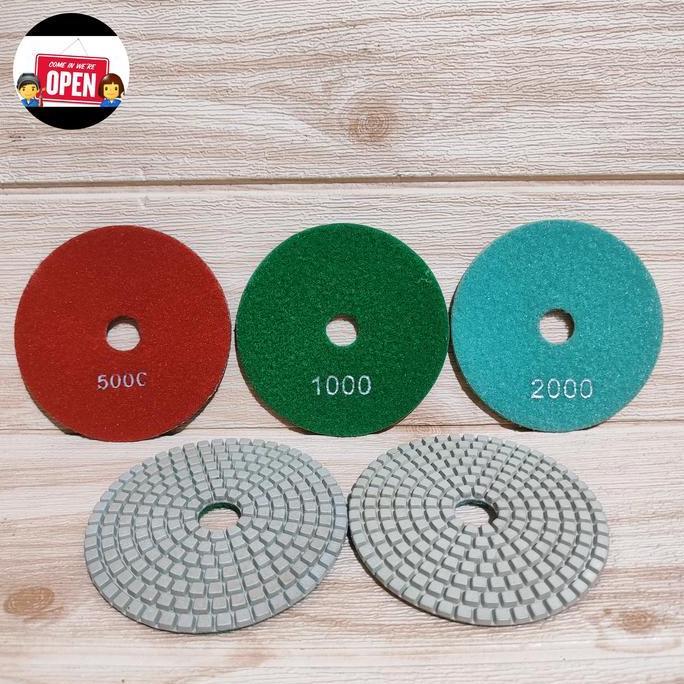Diamond Polishing Pad Poles Marmer Granit Batu Amplas Lantai Mata Gerinda Diamond Flexiable Mata Gre