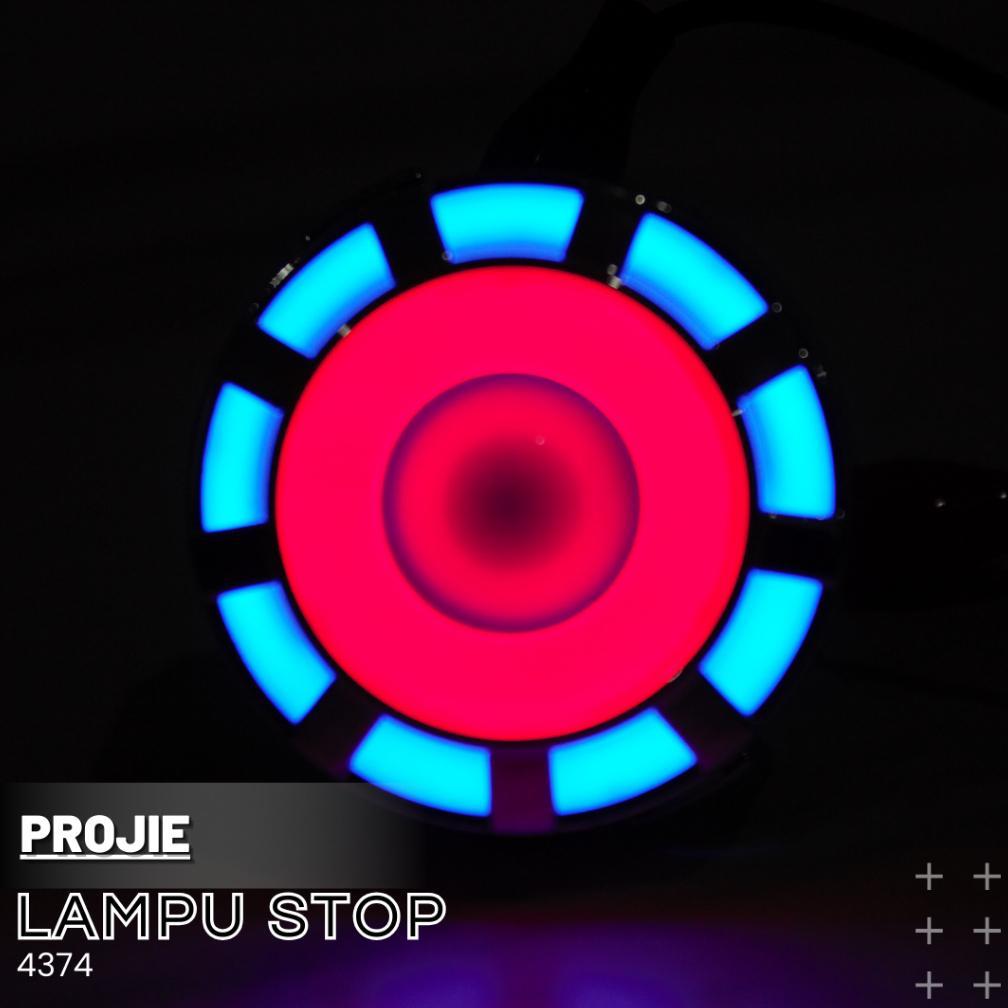 Df-8 Cq37 Lampu Stop Belakang Rem Xcase Model Projie Mini Rainbow Sabit Arus Ac Dc Universal Semua M