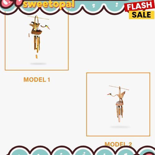 GROSIR Lonceng Angin Bambu Motif Burung - Genta Angin Bambu - Gantungan Bambu - Lonceng Bambu - Lonc