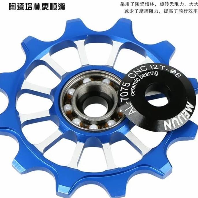 Meijun Pulley RD Bearing Ceramic 12T - Pulley Bearing Ceramic RD 12T