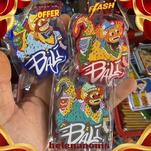 Gercep Magnet Karet Tradisi Bali - Magnet Karet Barong Bali - Magnet Pulau Bali - Magnet Kulkas Bali