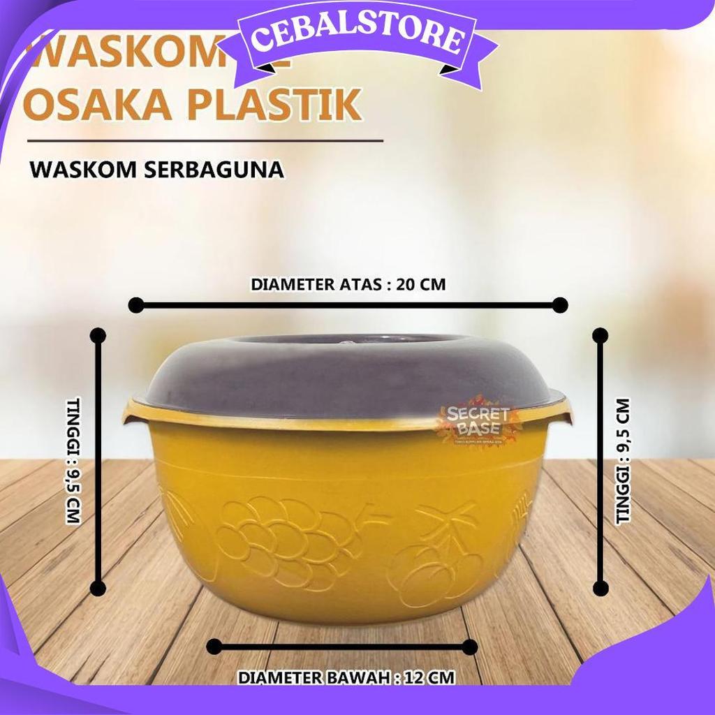 (Isi 12Pcs) Baskom Sekat Tutup - Baskom Hajatan / Waskom / Wakul / Bakul Nasi Plastik Cod
