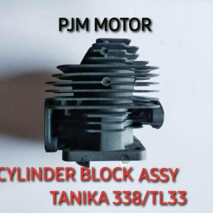 TL33 Cylinder Block Boringan Blok Komplit Mesin Potong Rumput Tanika TL33 BG 330 338 Turbo Pro