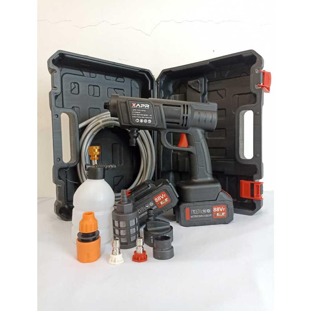 APR JAPAN 88V 10CELL  MESIN CUCI MOTOR MOBIL BATERAI CORDLESS JET STEAM CLEANER APR JAPAN AP10 Jet C