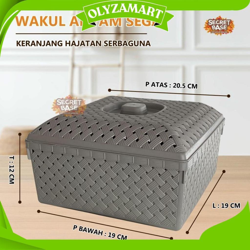 Wakul Anyam Segi - Besek Nasi Berkat Jaman Now / Keranjang Nasi Hajatan / Tempat Berkatan Unik Cod
