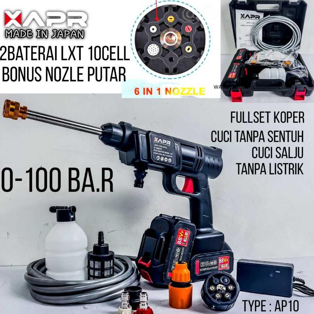 APR MESIN CUCI MOBIL JET CLEANER 88V AP10+ 2BATERAI LXT 10CELL Jet Cleaner