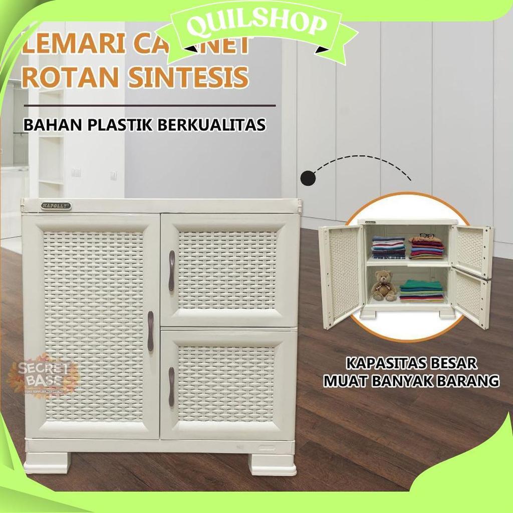 Napolly Crs Lu 23 Putih - Almari Pakaian Plastik / Box / Lemari Baju Minimalis Sale