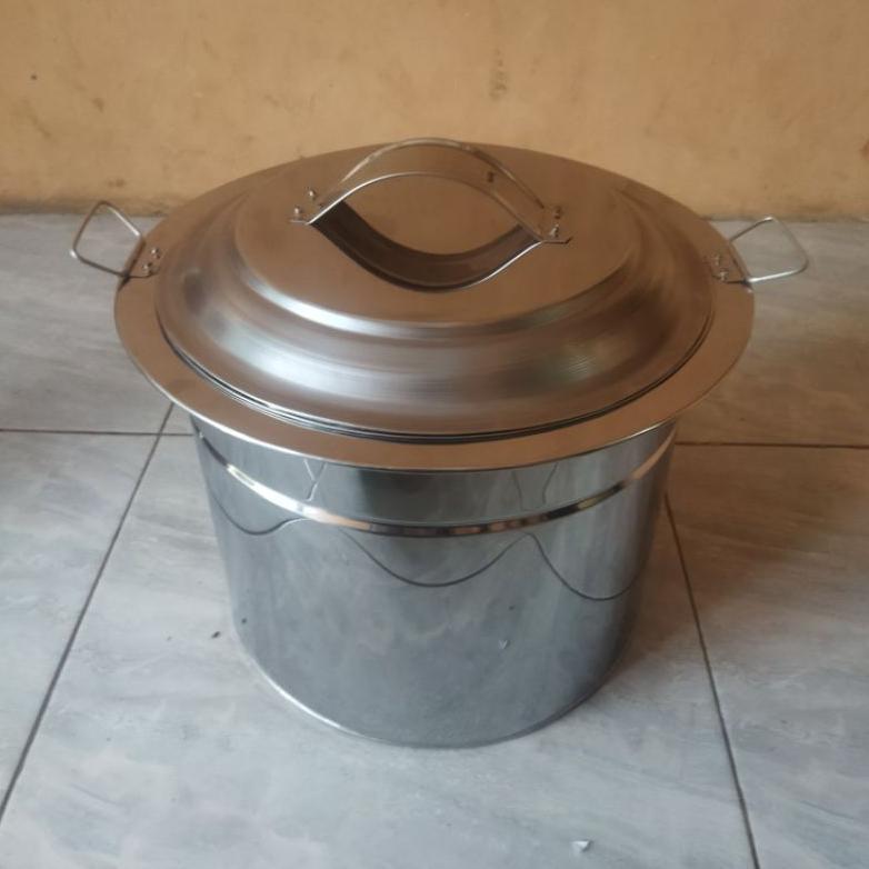 Panci Mie Ayam Stainless/Dandang Mie Kocok/Buleng 4 Lubang/Dandang Mie Ayam Bulat Alat Masak Khusus