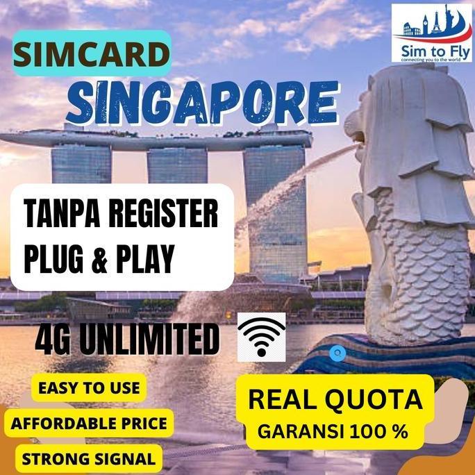DI83 - Simcard Singapore 5 Hari Unlimited Data 4G