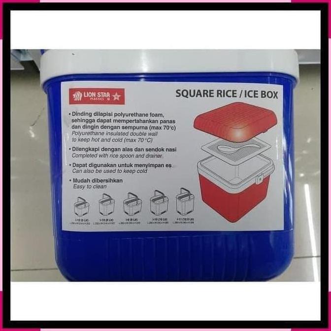Termos nasi Es Square Ice Box 10 Liter Tempat Es Batu Kotak Square ice