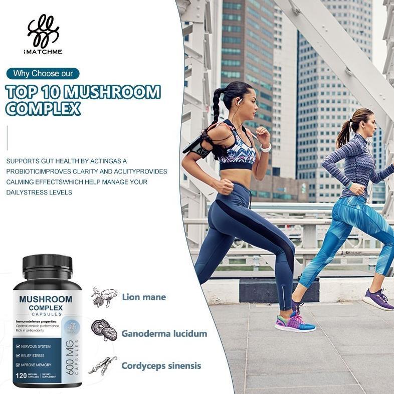 Usa Vitamin Mushroom Complex - 120 Kapsul Lions Mane Cordyceps Mushrooms Original