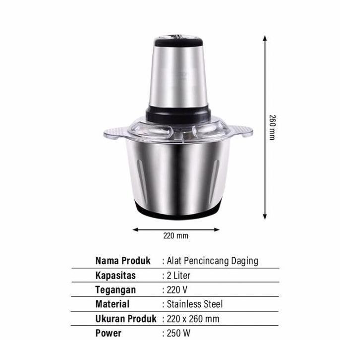 Blender Daging Stainless Jumbo Chopper Blender Elektrik Penggiling