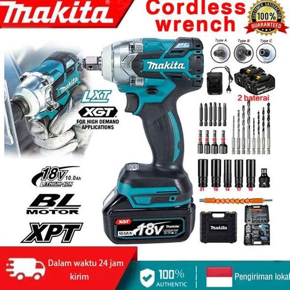 KIKYO- Makita DTW285 Kunci Pas Tanpa Kabel Kunci Pas Multifungsi Bor Listrik Kunci Impact Listrik Ku