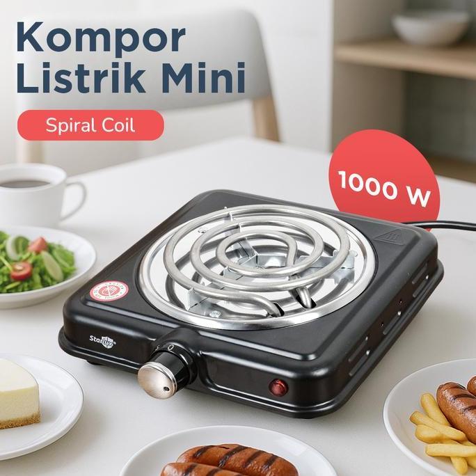 FINESSE Kompor Listrik 1 Tungku Mini Portable Coil Hot Plate 1000W - SHP-5701B