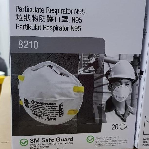Masker N95 8210 3M Original / Masker Medis 3M N95 8210 Di Jakarta