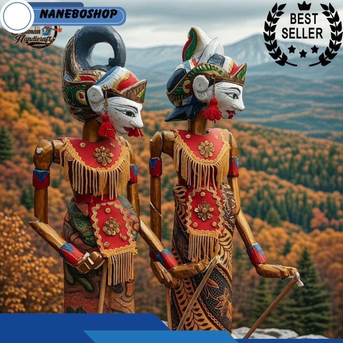 [Drs] Wayang Golek Couple Arjuna & Srikandi Ordinary Quality (1Set=2Pcs) Ap 1
