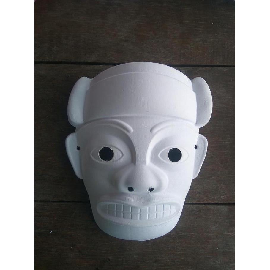 TOPENG LUKIS POLOS KUCING LUCU ART CRAFT PULP LUCU