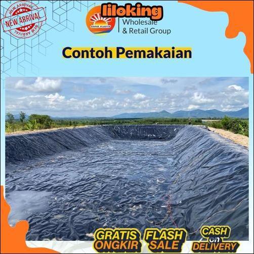 Terlaris GEOMEMBRAN HDPE TEBAL 500 MICRON LEBAR 5 METER