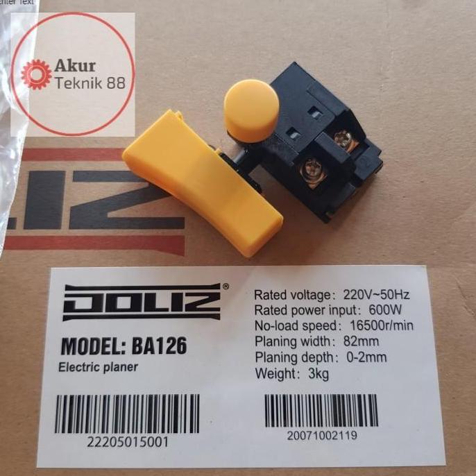 saklar switch on off Sugu serut planer Doliz BA 126 DOLIZ