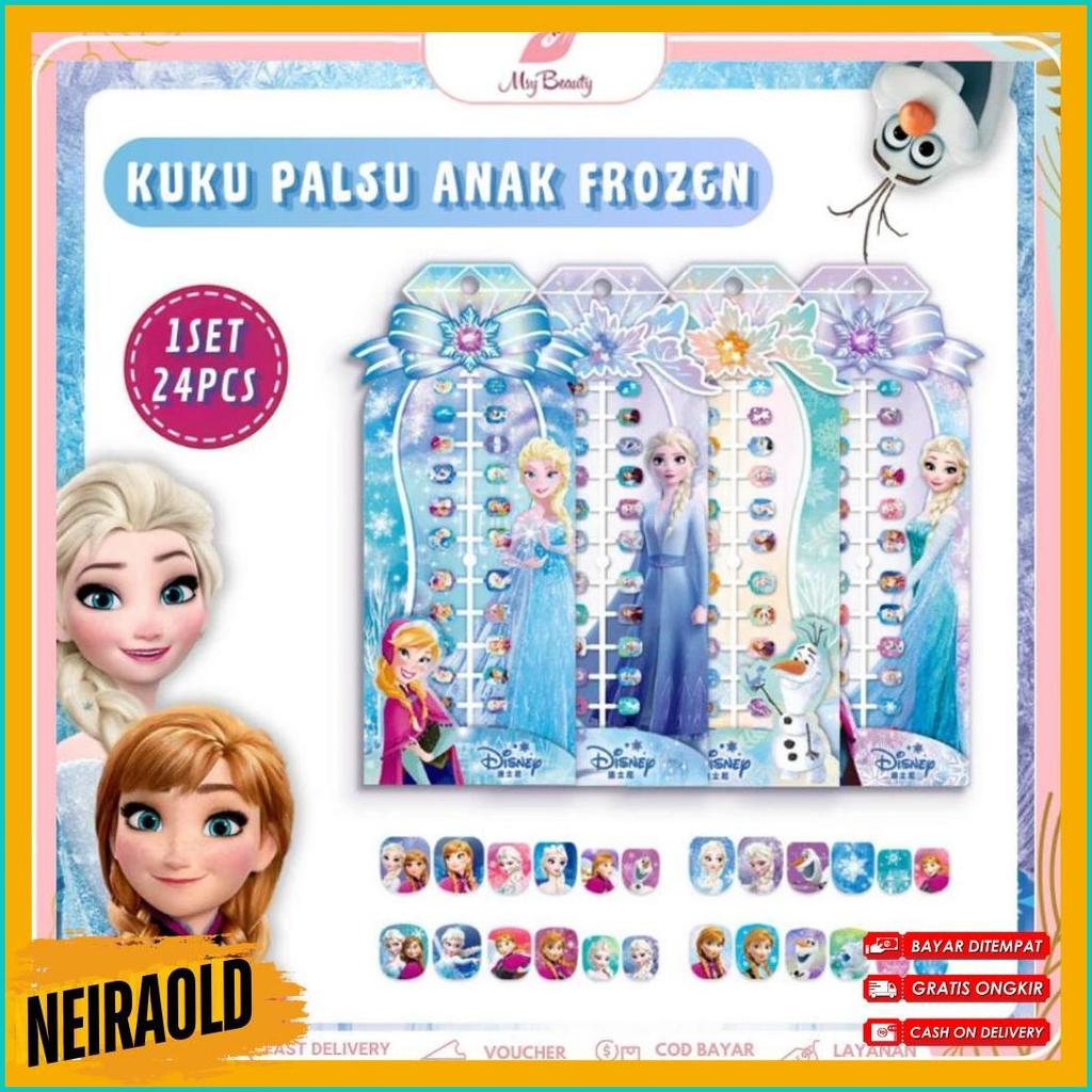 Diskon Up To 70% Msy 24Pcs/12Pcs Kuku Mainan Anak Perempuan Free Lem/Disney Frozen Princess Mickey M