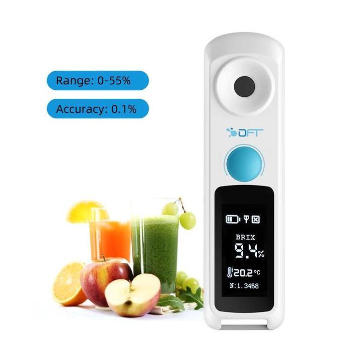 MORIFOYU- Digital Smart Bluetooth Fruit Brix Meter Buah Buahan 0-55% WaterProof Accuracy 0.1% Alat U