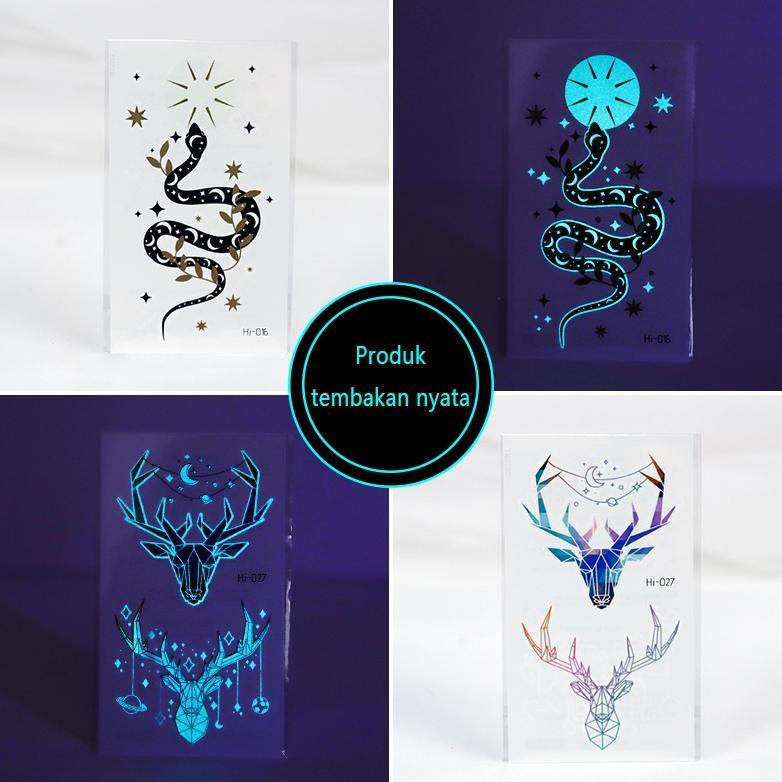 [COD]1 Pcs Tato Temporer Tahan Lama 15 Hari Tato Temporer Anti Air/tato Bercahaya Di Malam Hari/tato