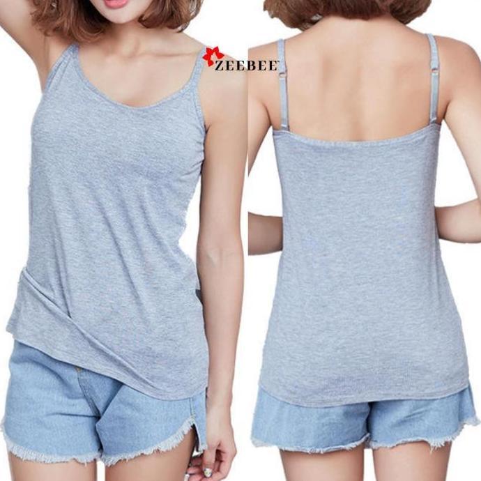 Kaos Dalam Tank Top Bra Cup Polos Zibilova