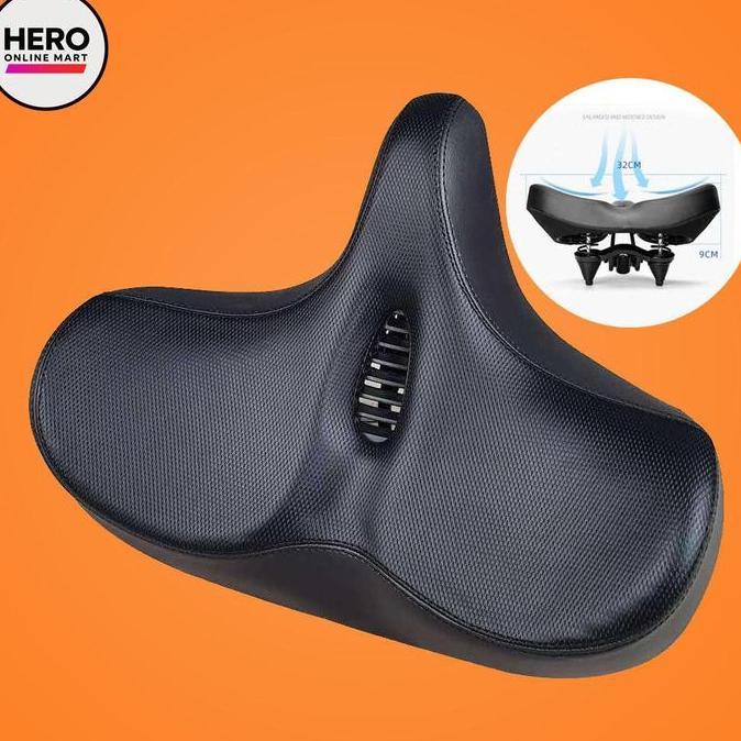 Sadel Sepeda Super Lebar / Besar Elastis Empuk Dan Nyaman Waterproof Kualitas Terbaik Harga Termurah