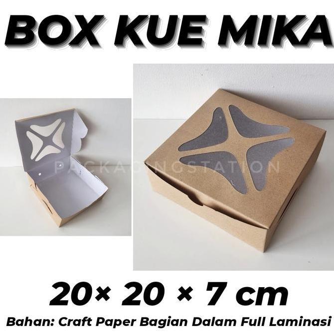 Cake Box Mika 20x20 / Kotak Kue / Kotak Roti / Box Kue / Kotak Bolu