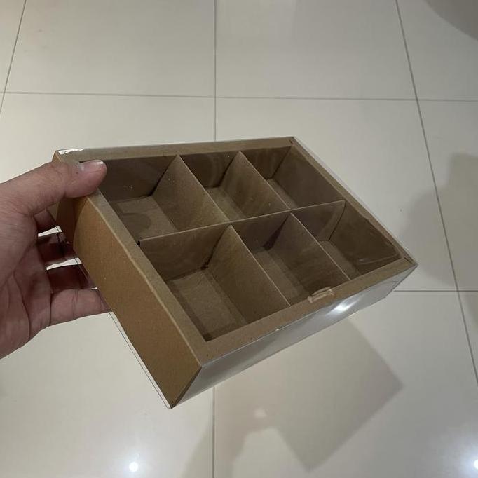 Dus cokelat mika polos isi 6 utk egg tart, fruit tart, pie, dll