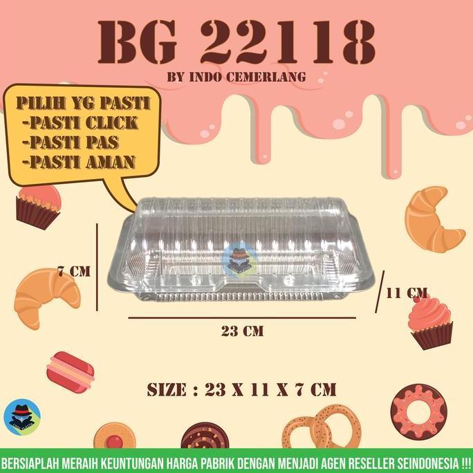 Tray Box Mika Kue Bolu Gulung Kukus Tart | BG 22118 | Bolu 22 cm