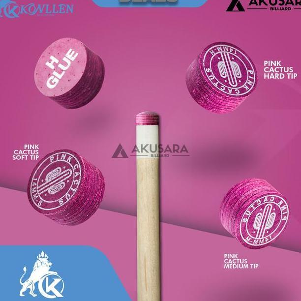 Tip Billiard Pink Cactus Medium Konllen Cue Tip Billiard