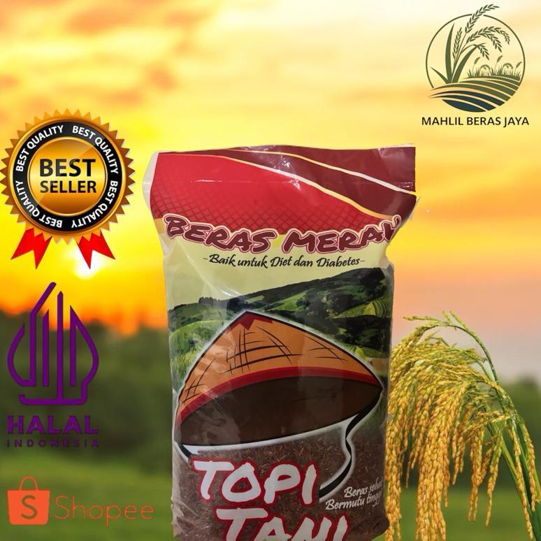 Beras Merah Premium Cap Topi Tani 5Kg Termurah