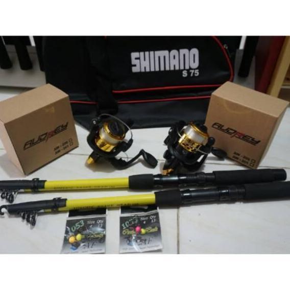 Set Pancing 2 Reel Audrey Dan 2 Joran Antena 150Cm