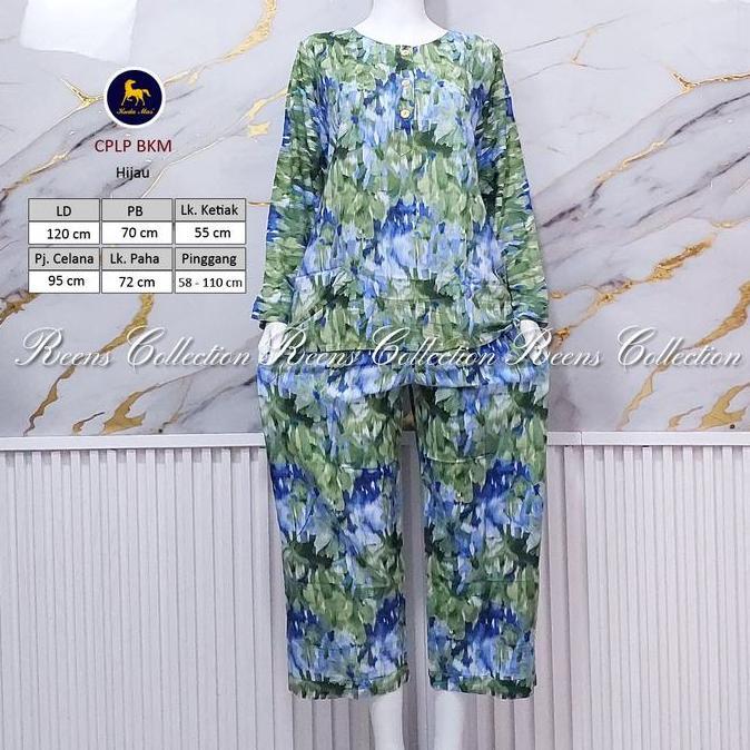 Setelan Cplp Kuda Mas | Piyama Celana Panjang Lengan Panjang Batik Kuda Mas