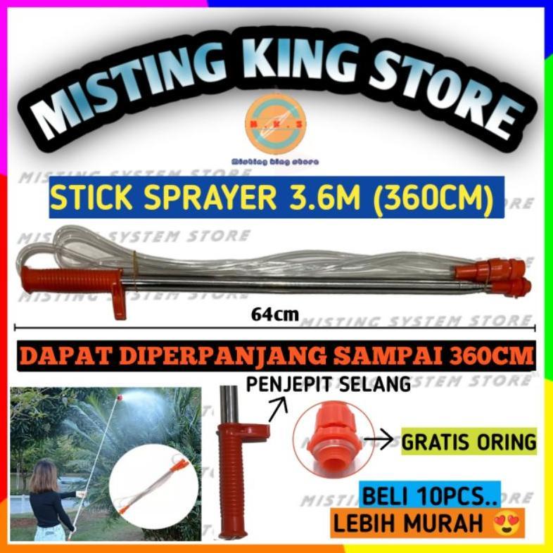 Promo Cod Stick Sprayer Elektrik Antena Panjang 3.6 Meter Stik Teleskopik Stainless Steel Knapsack /
