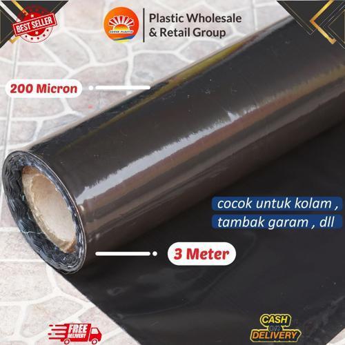 Gercep GEOMEMBRAN HDPE TEBAL 200 MICRON LEBAR 3 METER