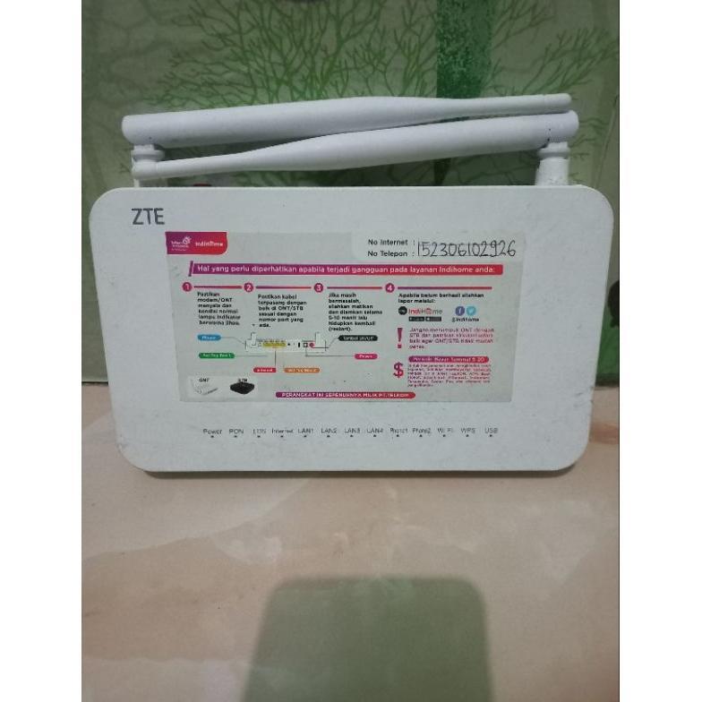 Router F609 V3 Port Biru Bekas Plus Adaptor Router Wifi