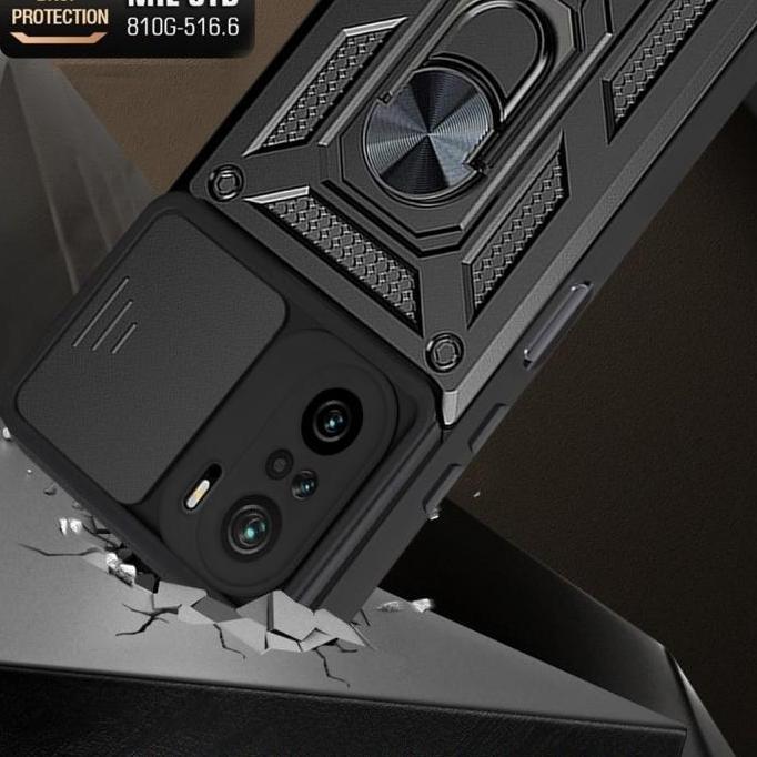 DY13 >> Samsung S20FE - S20 FE - SGFlip Army Ring Rugged Flip Lens Armor Case