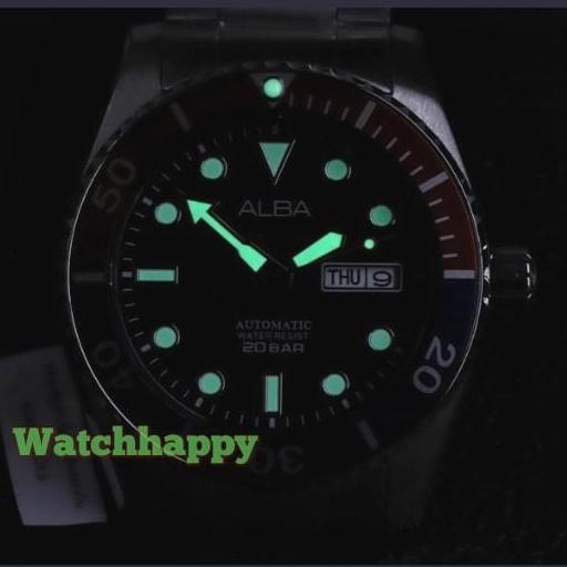 Watchhappy ALBA AL4291X1 Automatic Pepsi AL4291 Stainless 100%Original