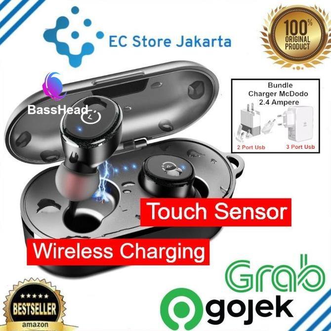 Tozo T10 TWS Stereo Headset Wireless Earbuds Wireless Charging IPX8 Original