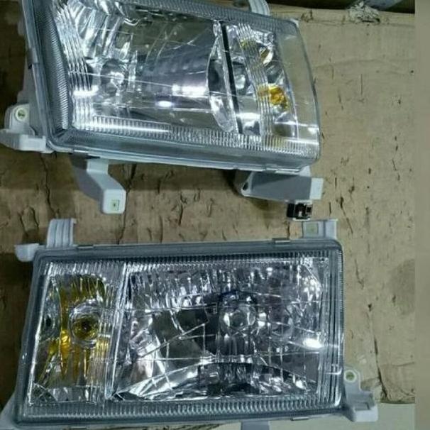 head lamp lampu besar kijang kapsul 97 kristal pake fog lamp Original
