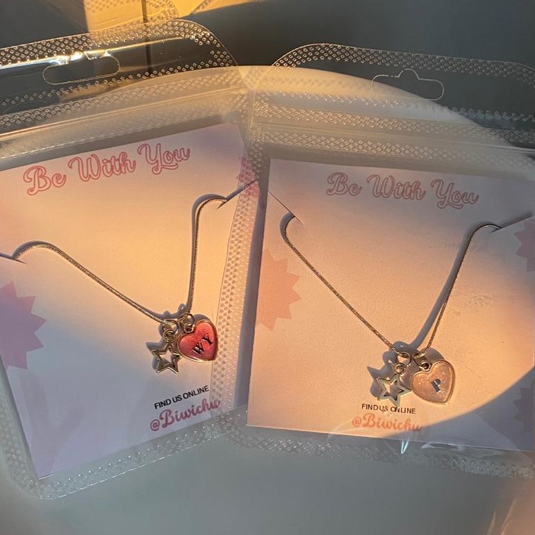 (LANGSUNG KIRIM) BONBON INITIAL NECKLACE // jual custom huruf inisial abjad customize necklace lette