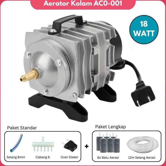 WISZCA- Pompa Gelembung Udara ACO 001 kolam pompa Oksigen akuarium aerator pompa angin Blower Aquari