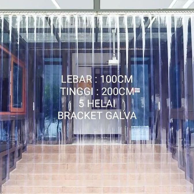 TIRAI PVC PLASTIK TRANSPARAN (TINGGAL PASANG)